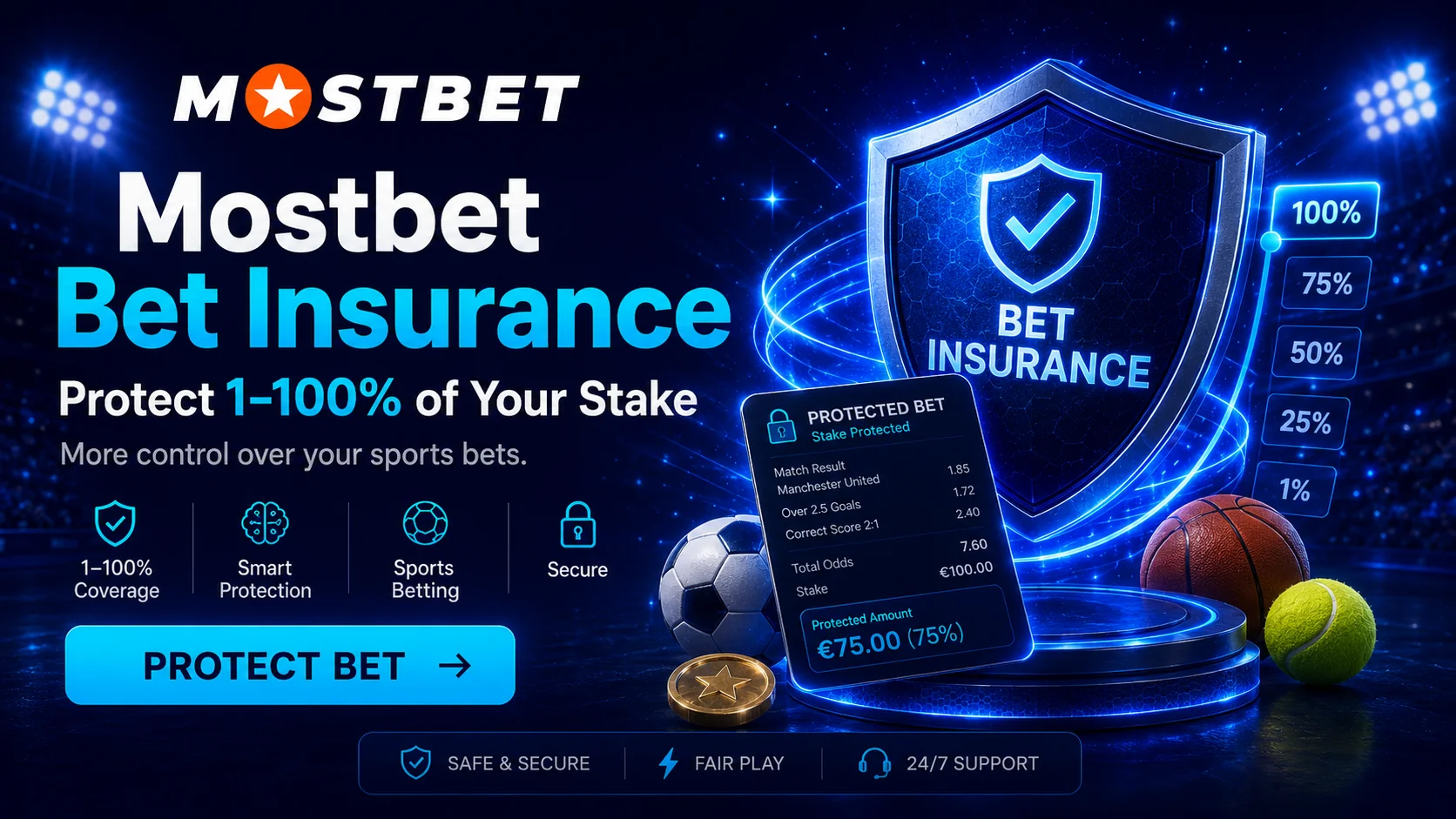 Mostbet bet insurance: protect 1–100% of your stake — Mostbet