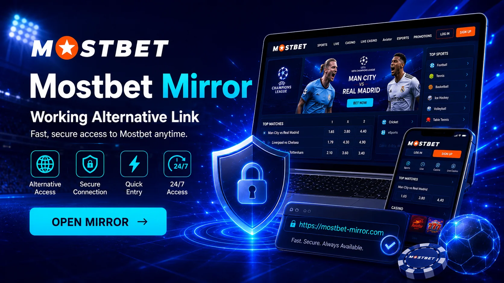Mostbet mirror: a working alternative link when the site is blocked — Mostbet