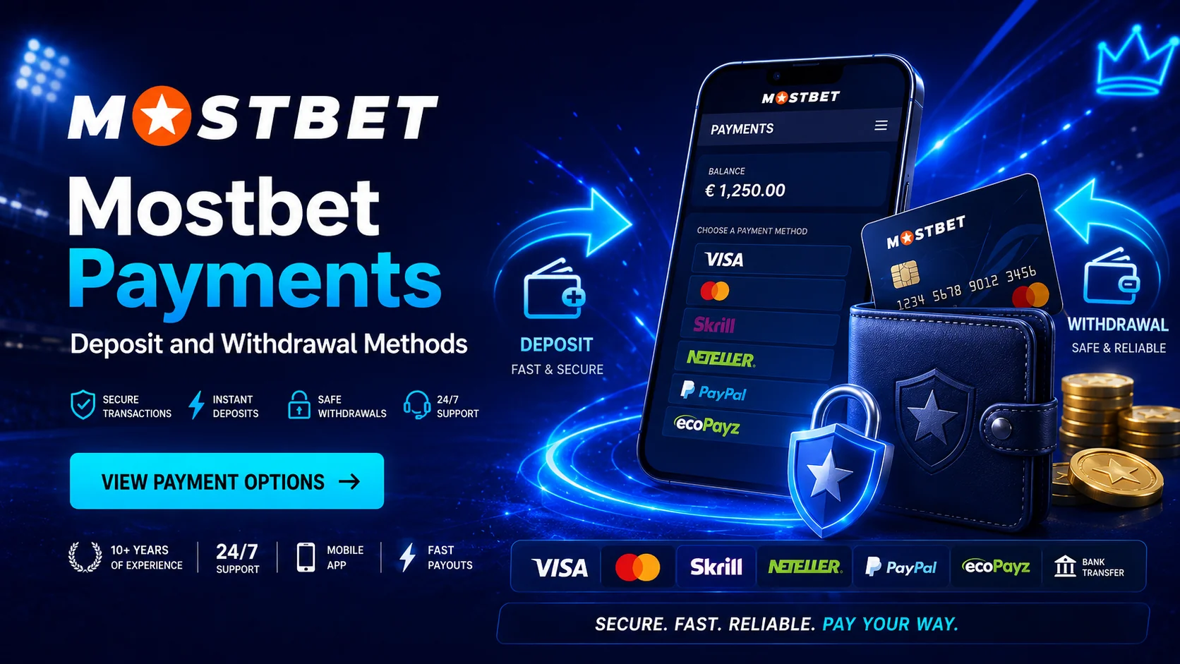 Mostbet deposit and withdrawal methods — Mostbet