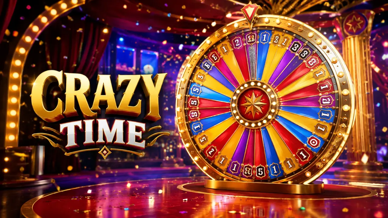 Crazy Time at Mostbet — the Evolution money wheel with a live host and the Top Slot above it