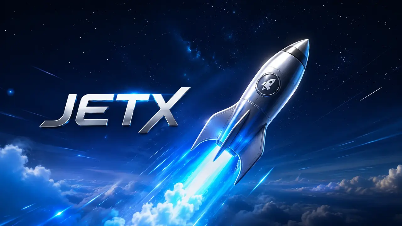 JetX at Mostbet — a rocket rising with a growing multiplier over a night sky